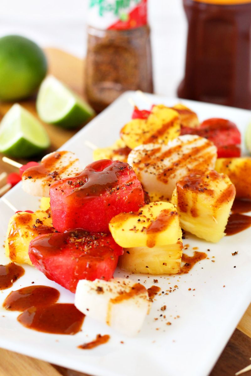 Chili Lime Watermelon Skewers