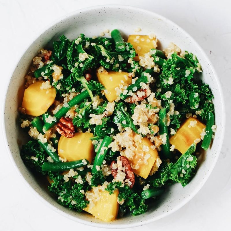 Kale And Quinoa Salad With Maple-Mustard Dressing