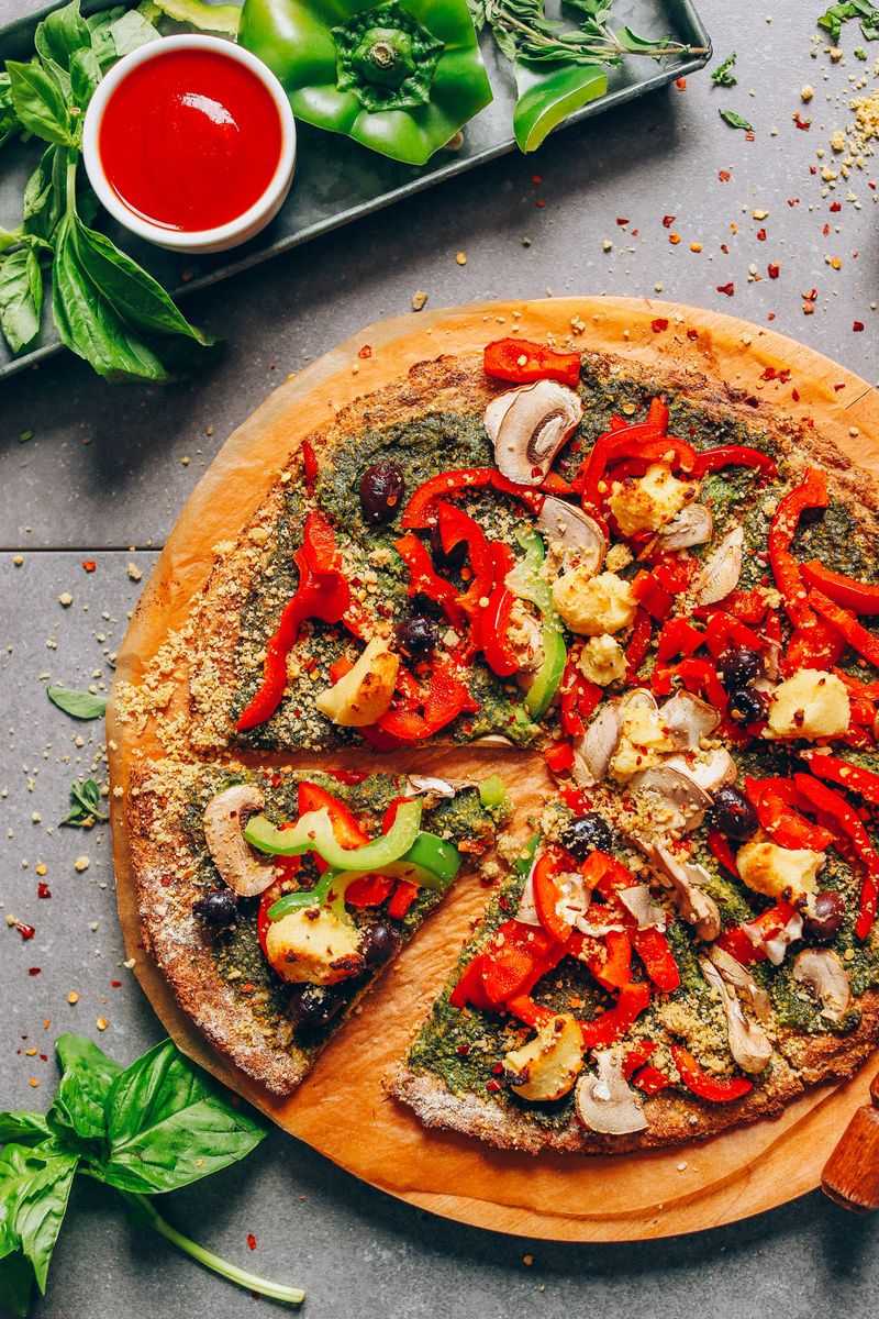 Cauliflower Crust Veggie Pizza