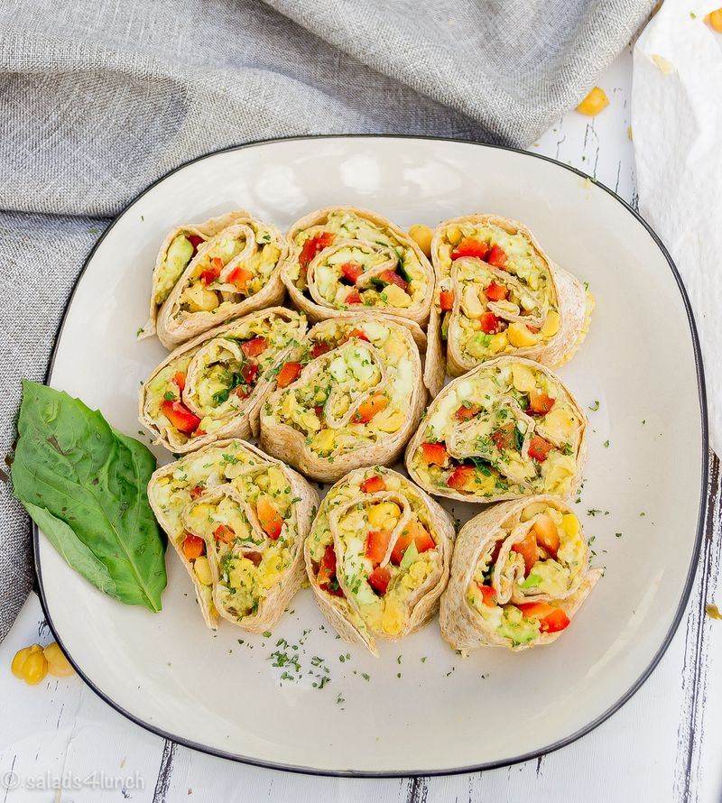 Mediterranean Veggie Pinwheels