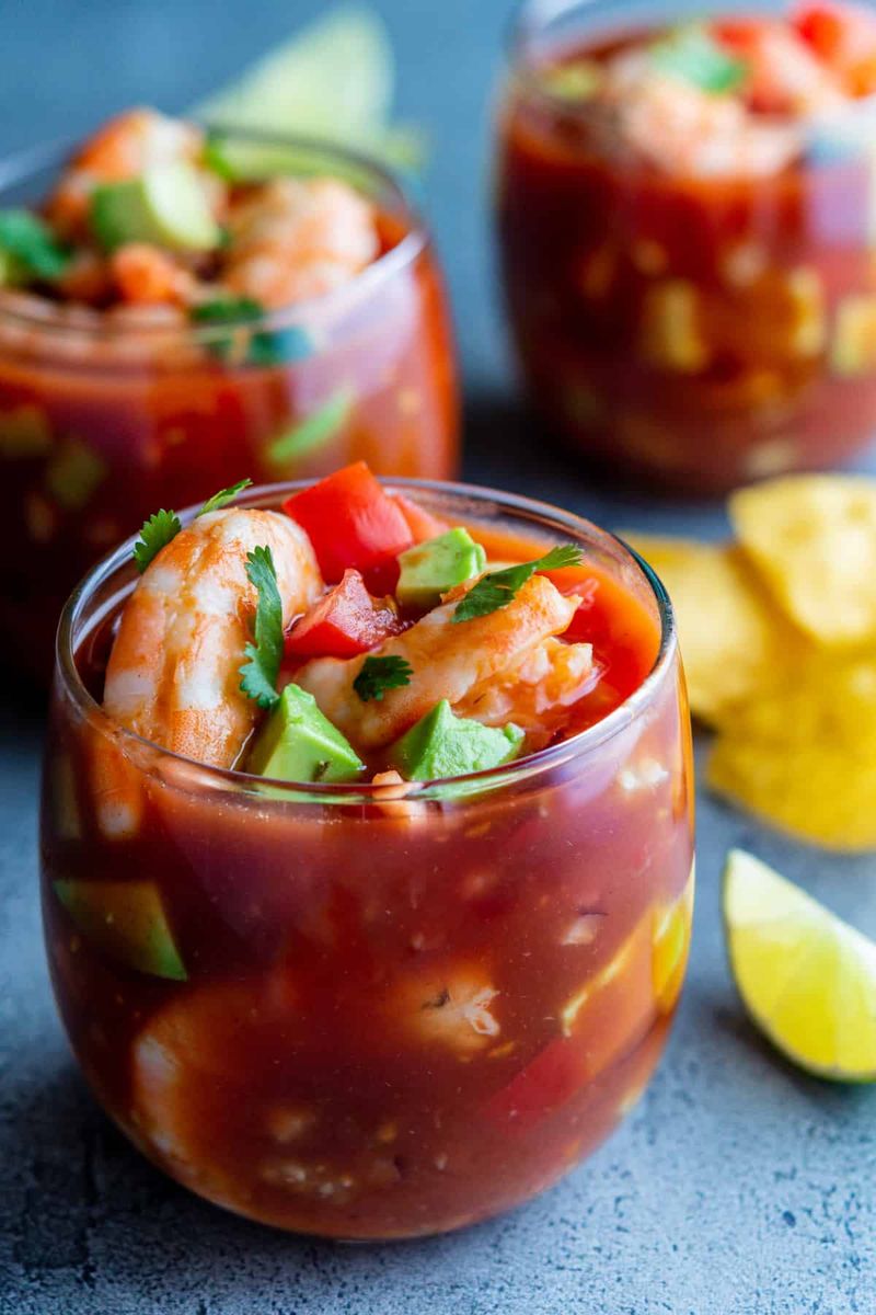 Michelada Ceviche Shooters