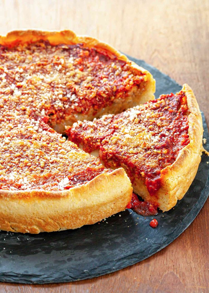 Homemade Chicago Deep Dish Pizza