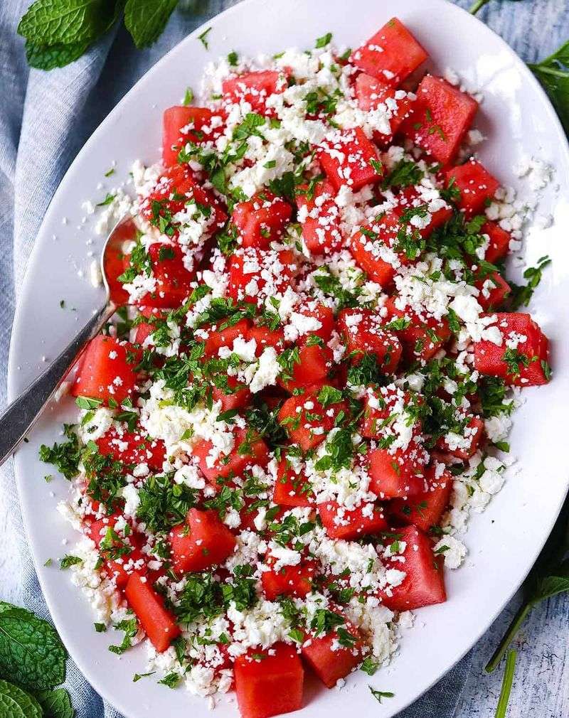 Olive And Feta Watermelon Surprise