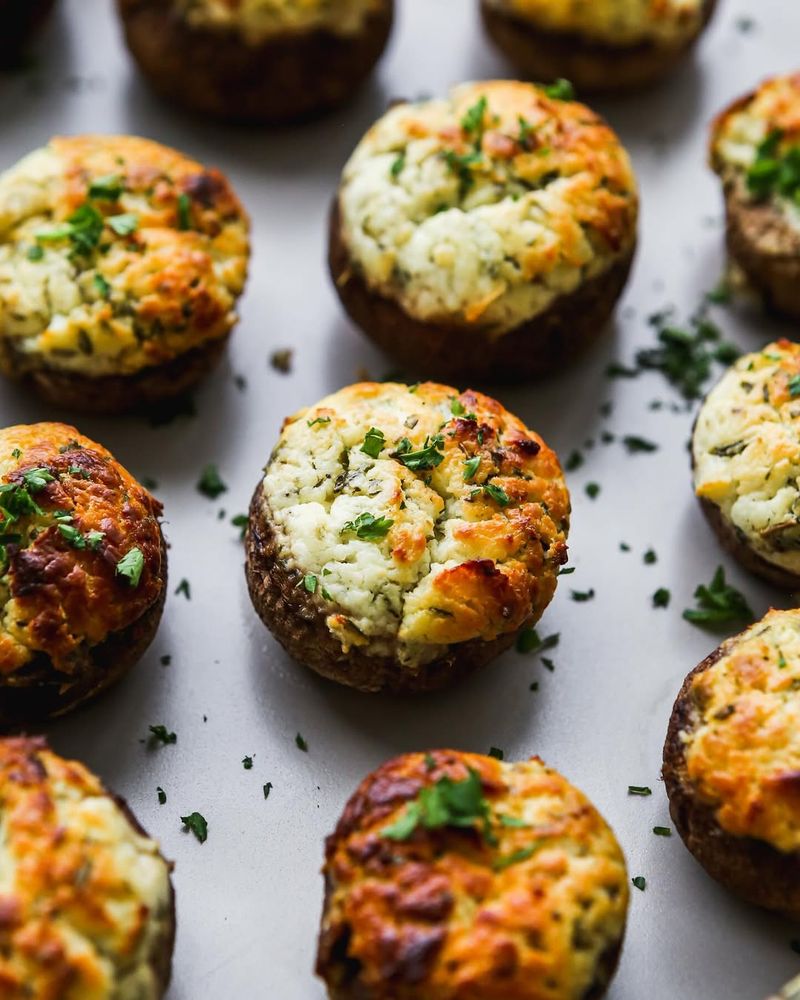 Spinach & Ricotta Stuffed Mushrooms