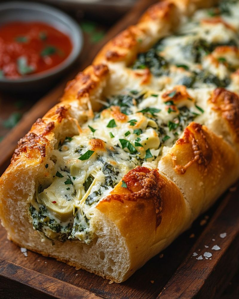 Spinach & Garlic Bread