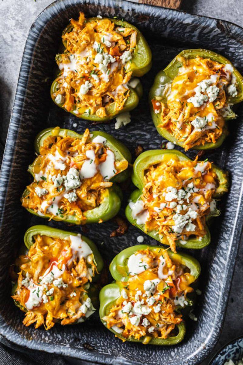 Buffalo Chicken Stuffed Peppers