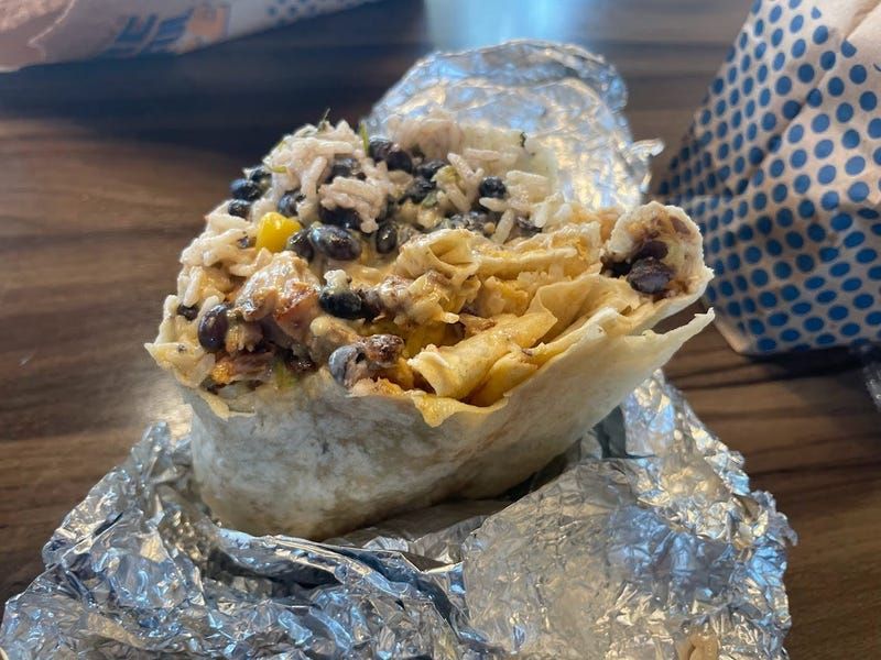 Qdoba's Chicken Burrito