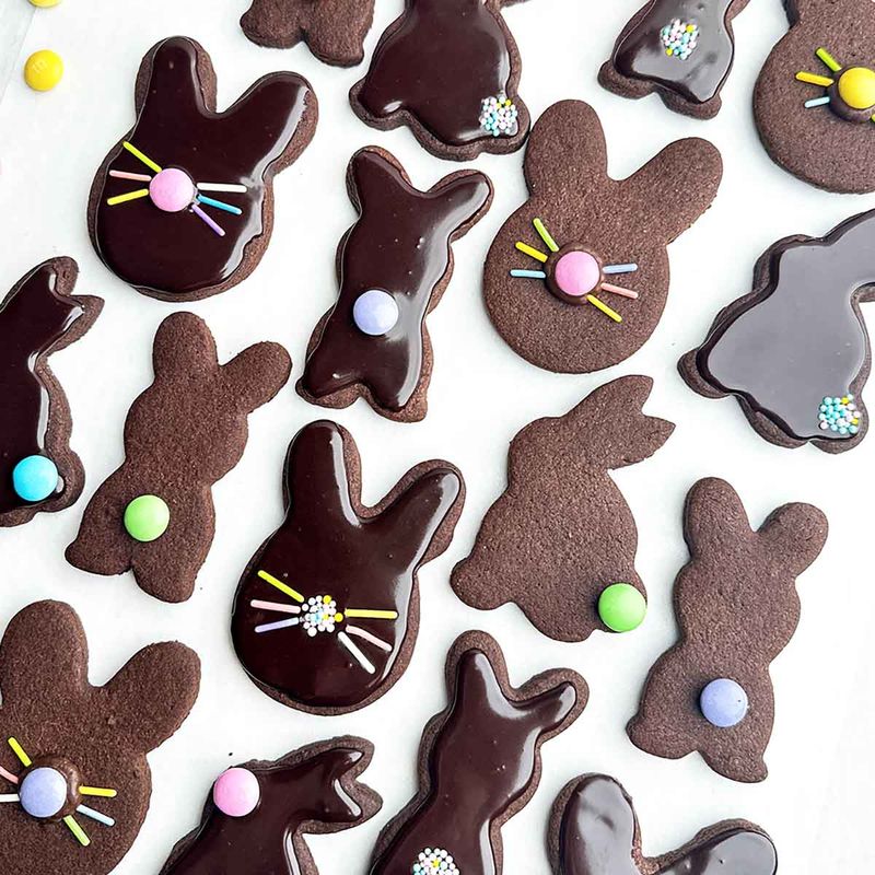 Chocolate-Orange Bunny Silhouettes