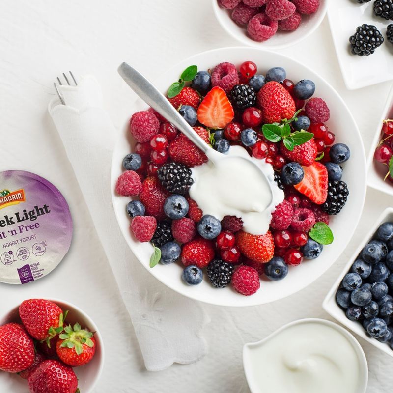 Swap Sweetened Yogurt For Plain Yogurt With Fresh Fruits
