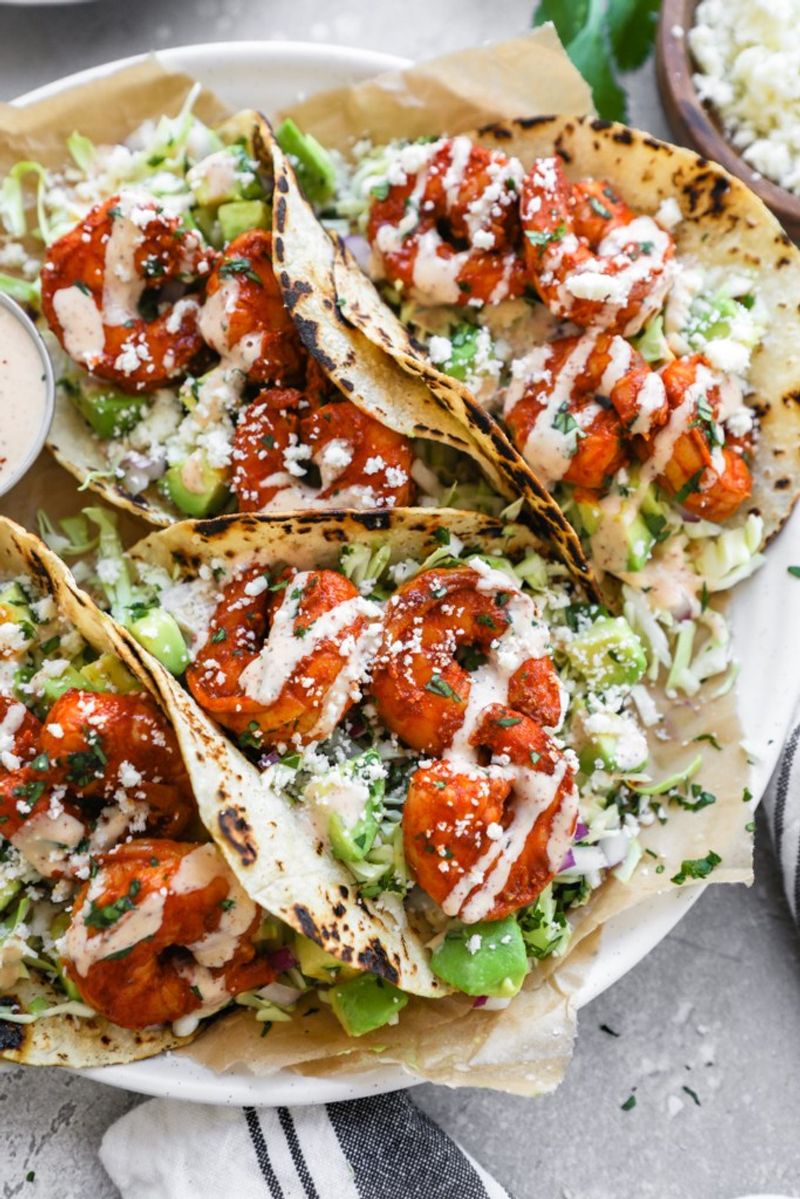 Shrimp Tacos With Chipotle Crema
