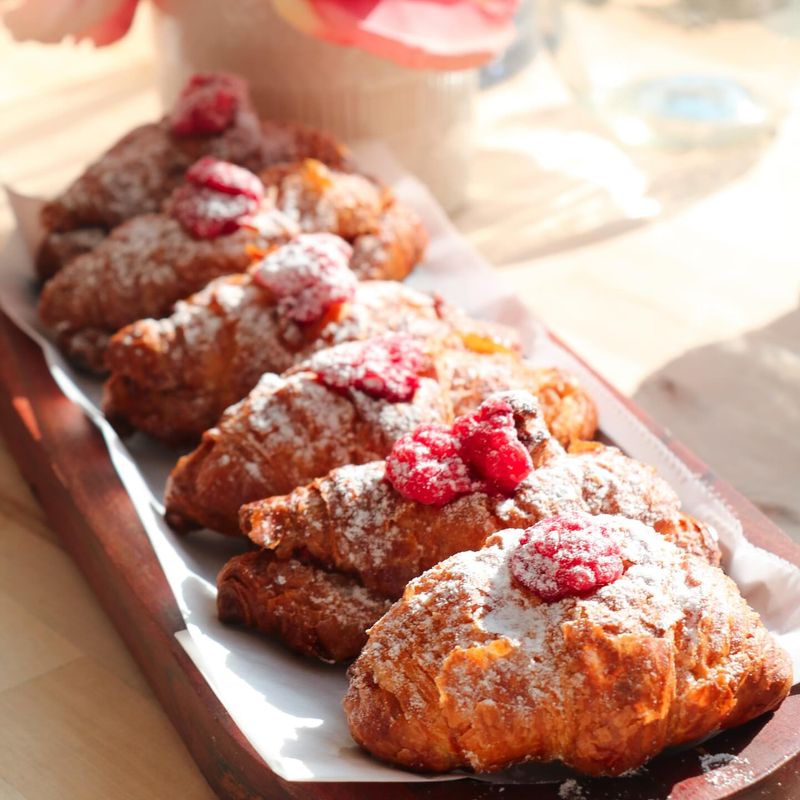Raspberry Almond Croissants
