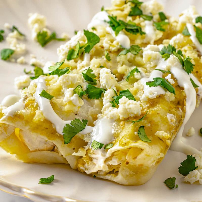 Chicken Enchiladas With Salsa Verde