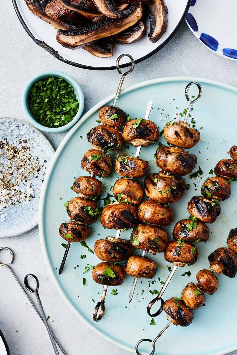 Garlic Parmesan Grilled Mushrooms
