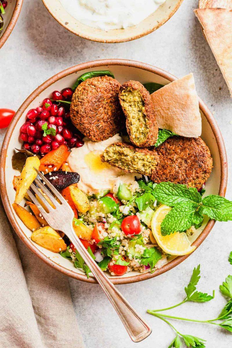 Baked Falafel Buddha Bowls