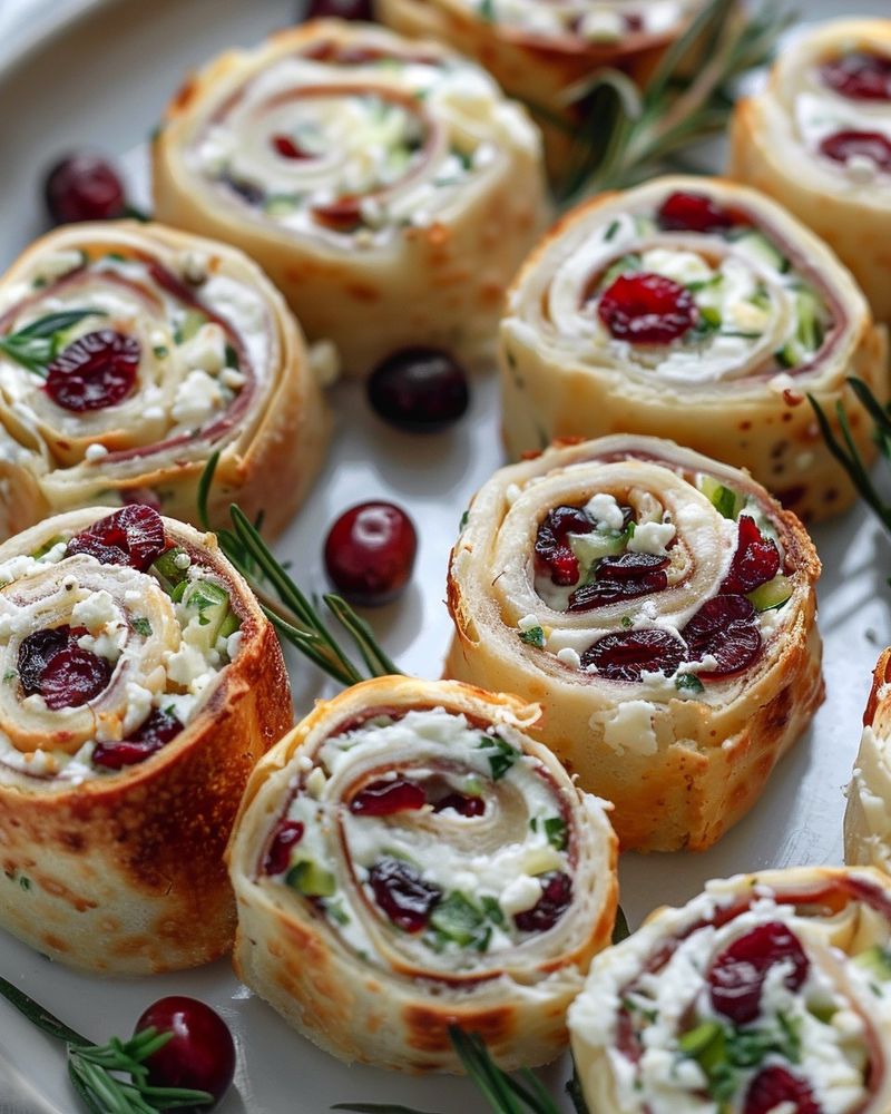 Cranberry Turkey Pinwheels