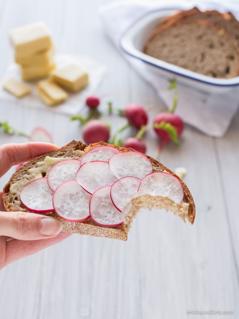 Radish Butter Open-Face Elegance