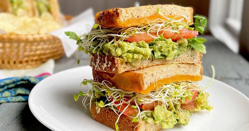 Weird Vegetable Paste On Sprouted Grain