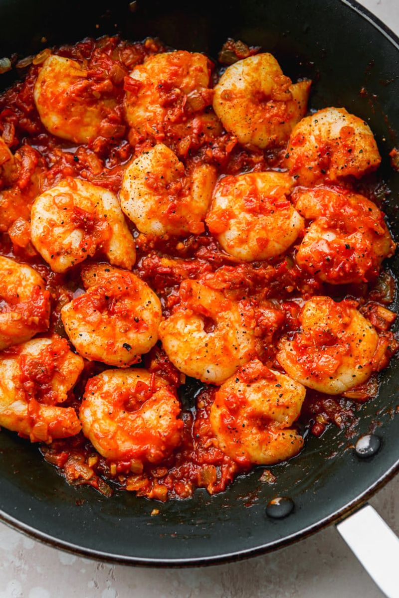 Spicy Harissa Shrimp Skewers