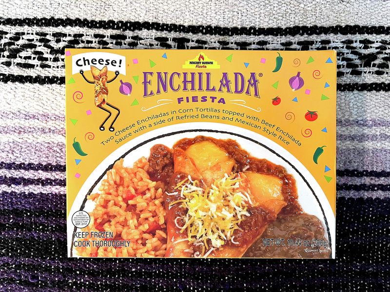 9. Night Hawk Enchilada Fiesta Cheese With Beef Sauce