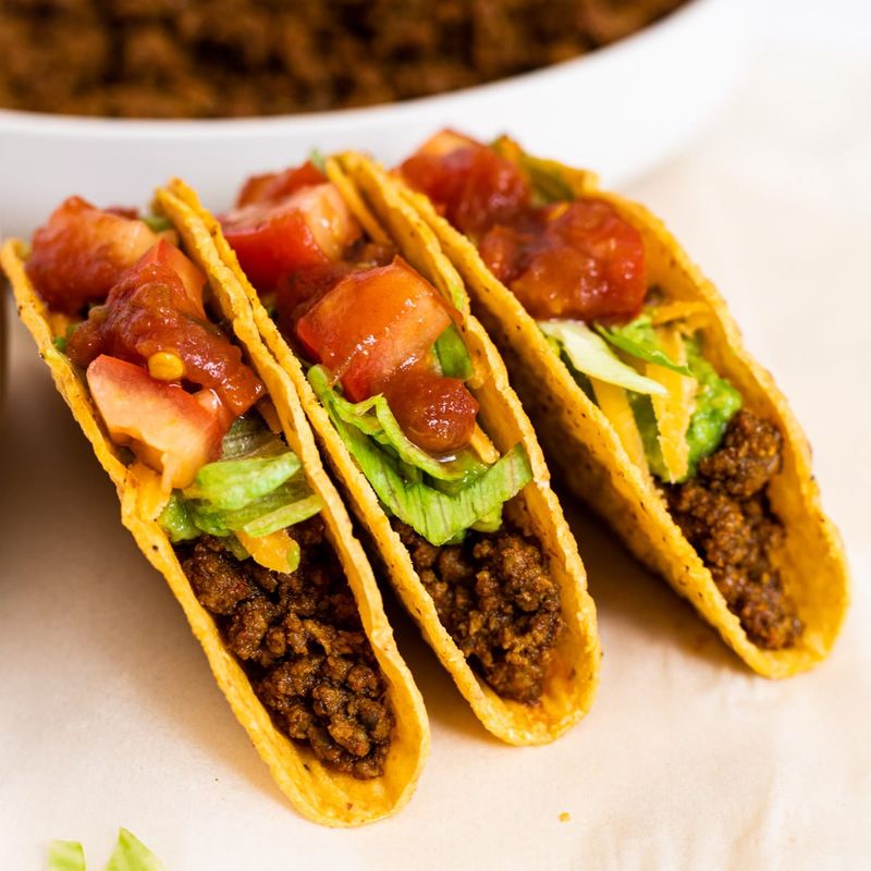 Unseasoned Ground Beef Tacos