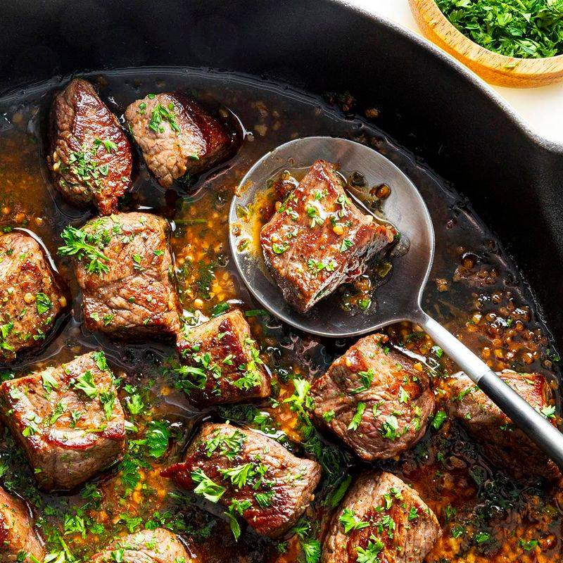 Buttery Garlic Steak Bites