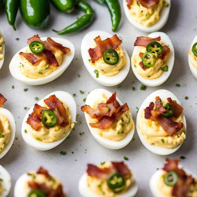 Bacon Jalapeño Deviled Eggs