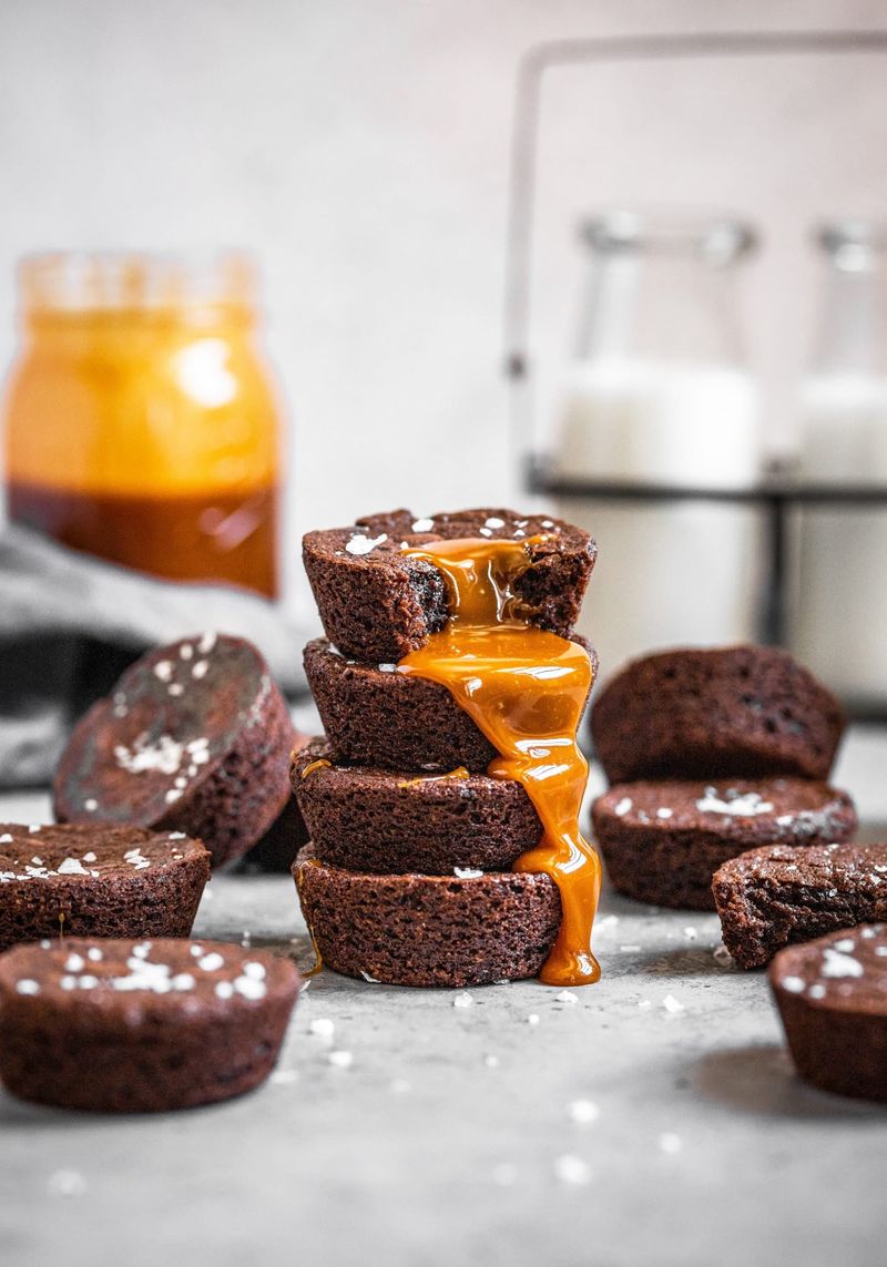 Salted Caramel Brownie Bites
