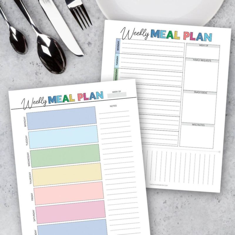 Weekly Meal Planning Template