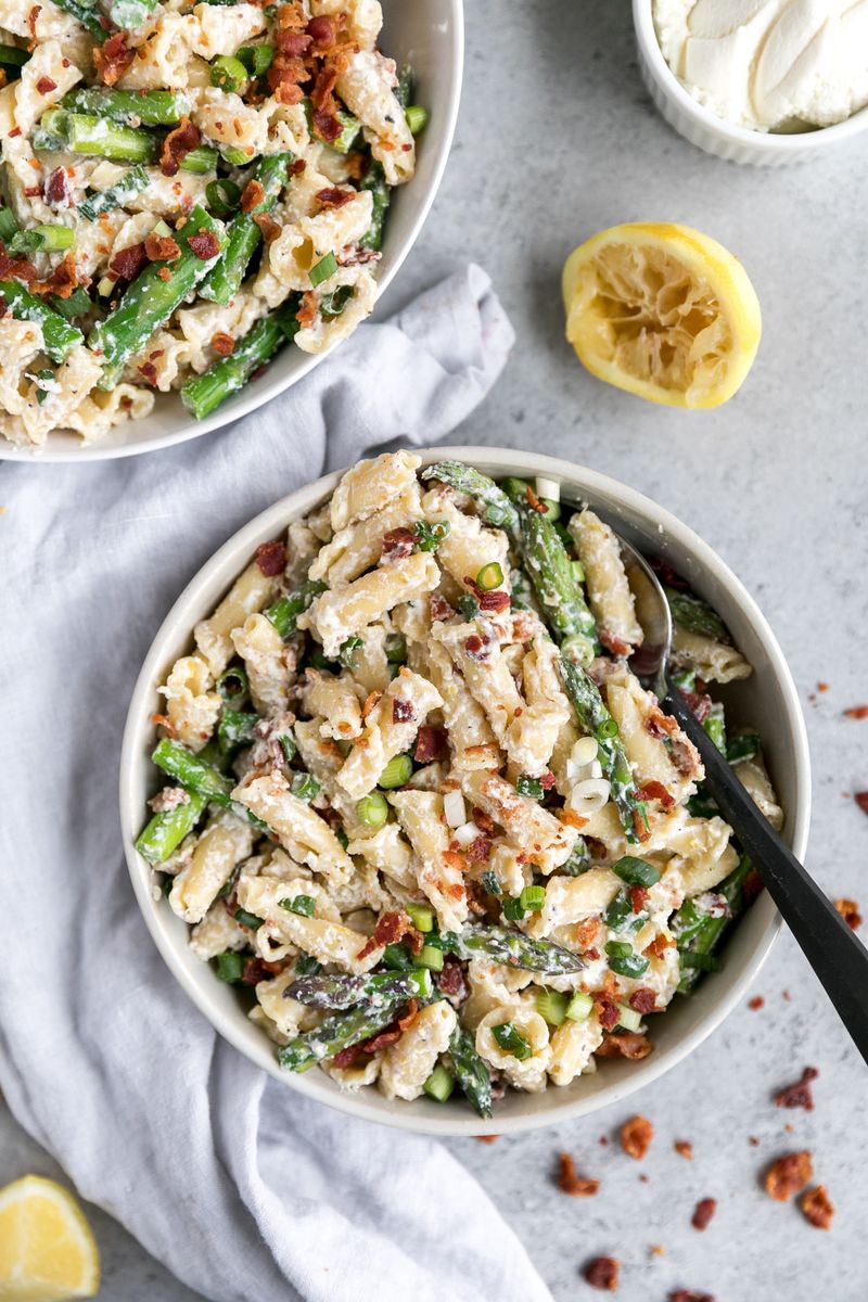 Lemon Ricotta Pasta With Asparagus