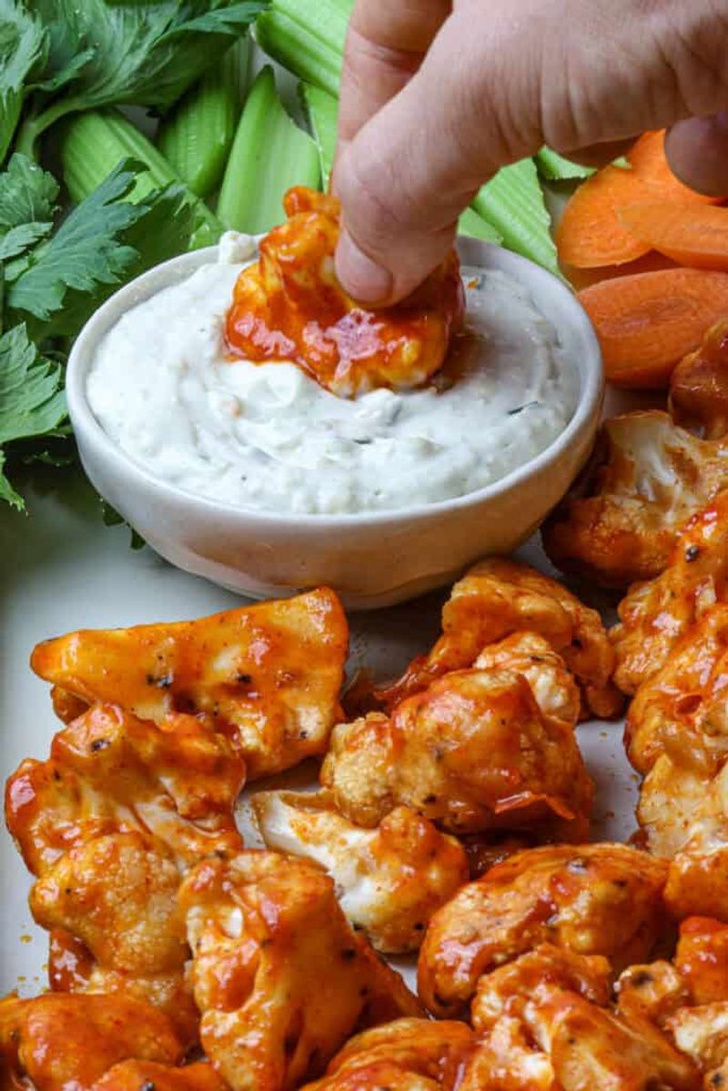 Vegan Buffalo Cauliflower Bites