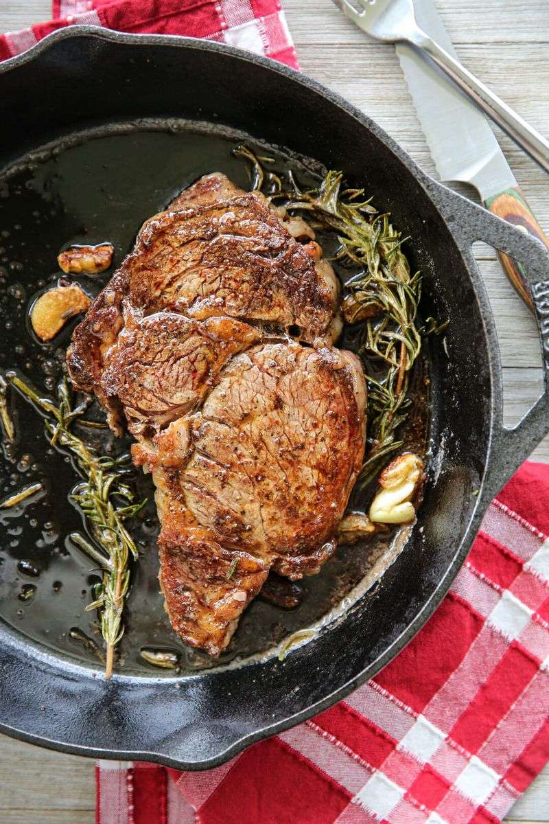 Butter-Basted Ribeye Steak