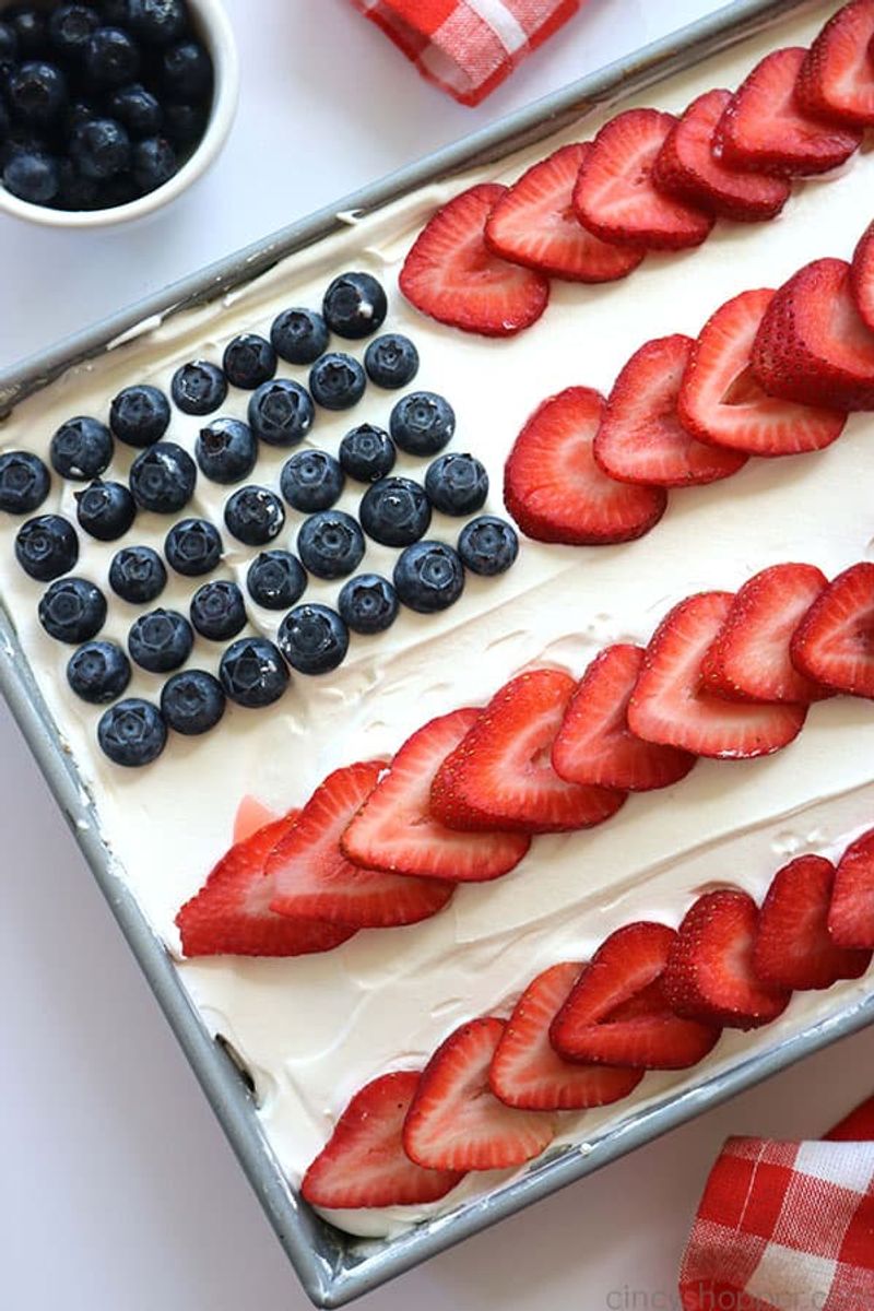 Berry Flag Cake