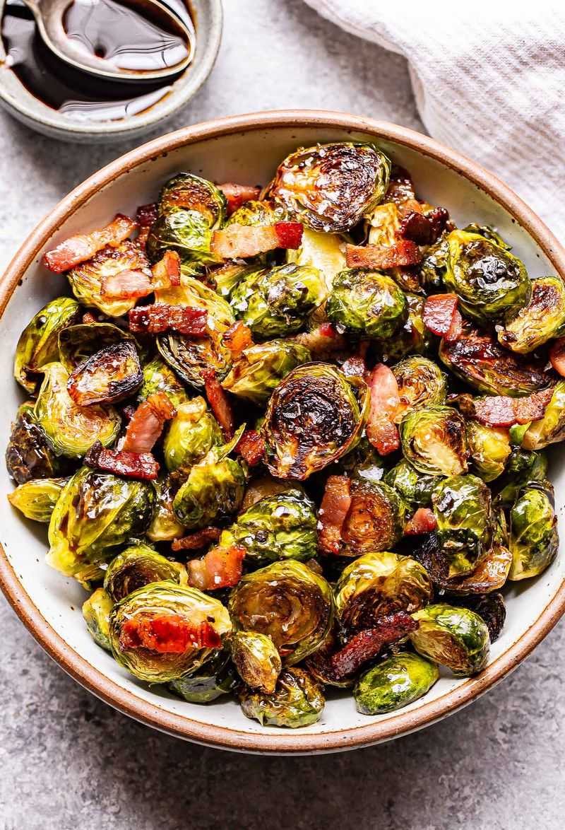 Maple-Glazed Bacon Brussels Sprouts