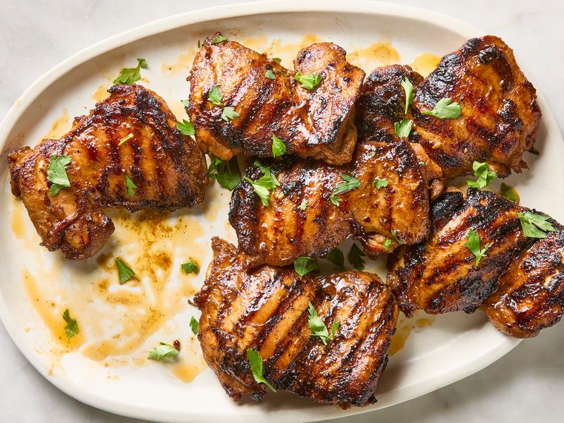 Grilled BBQ Chicken Thighs