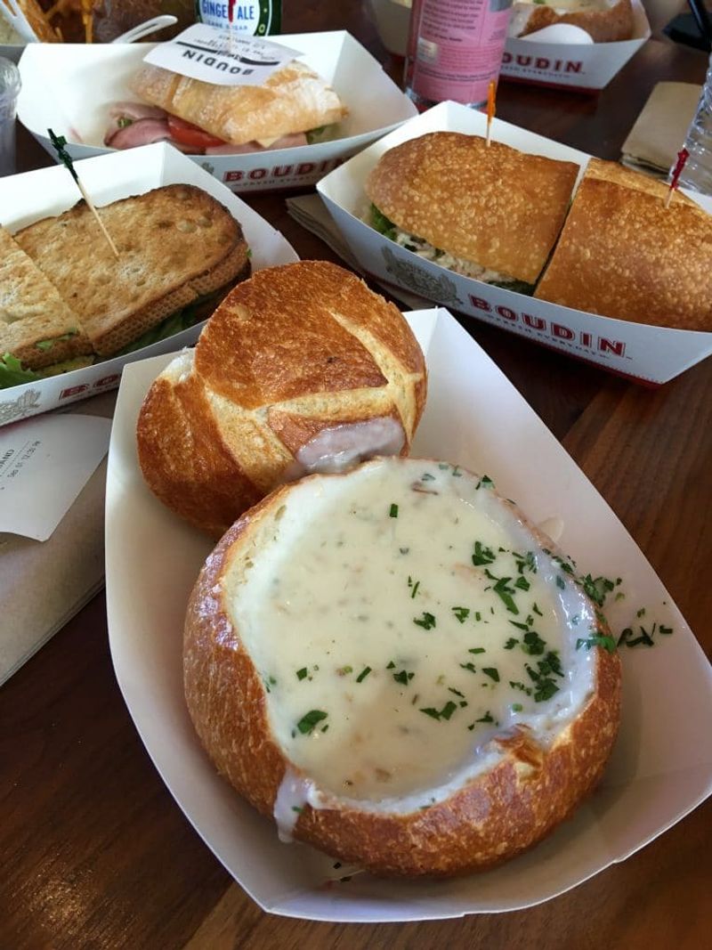 Clam Chowder In A Sourdough Bread Bowl – Boudin Bakery
