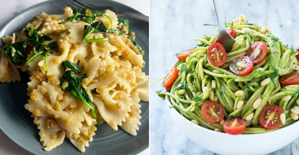 tasty and fresh pasta salads