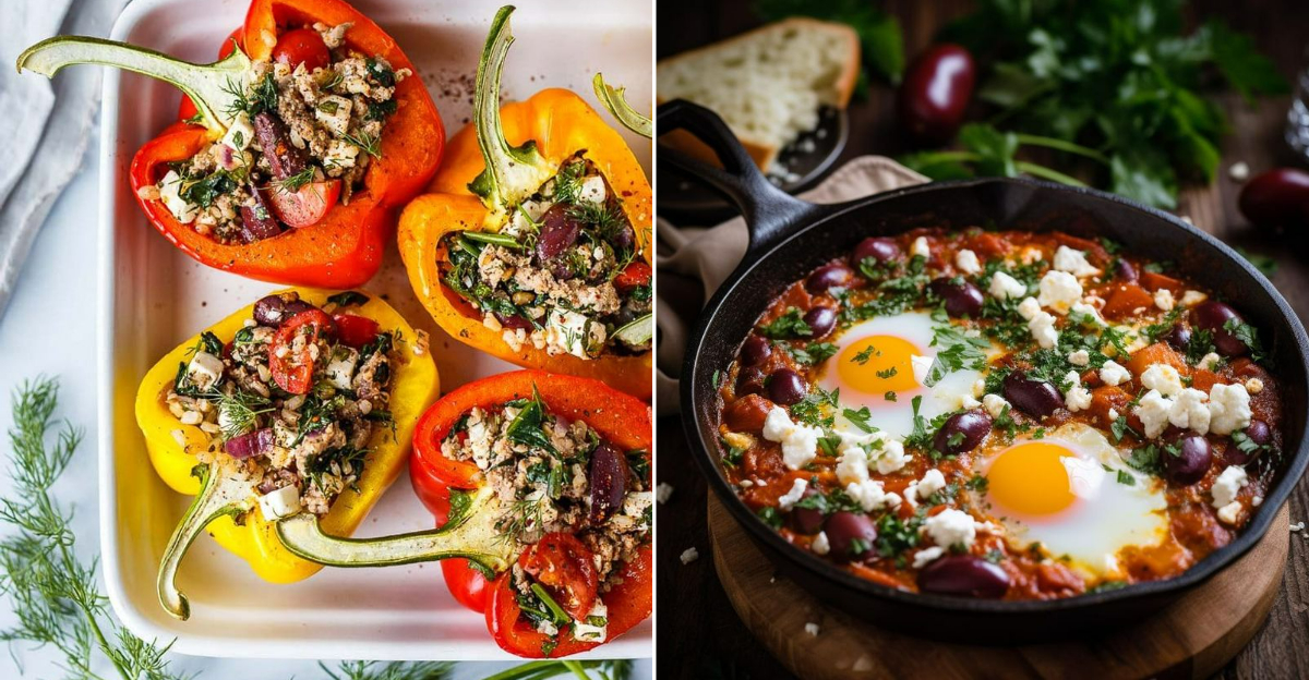 tasty mediterranean dishes made with olive oil