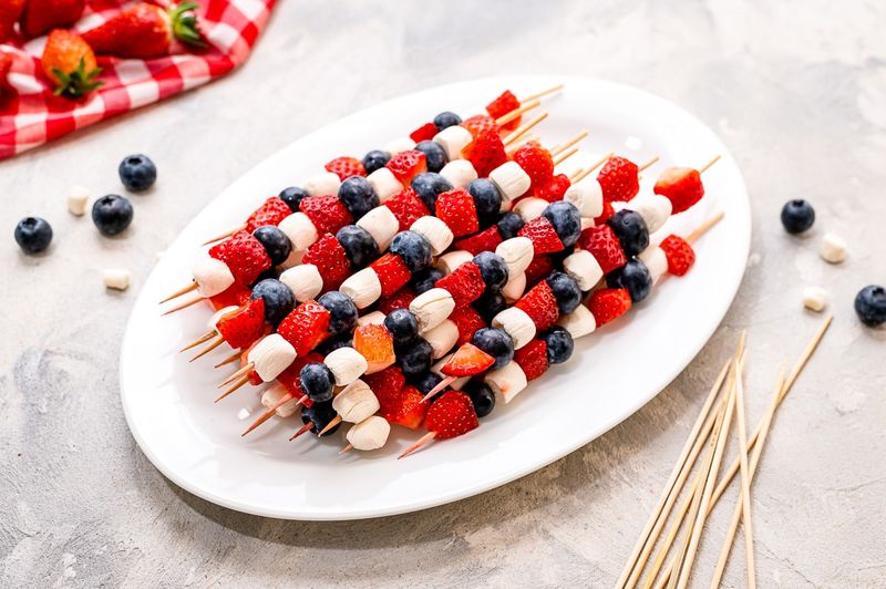 Red, White & Blue Fruit Skewers
