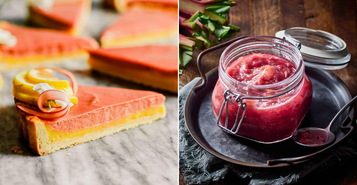 spring desserts made with rhubarb