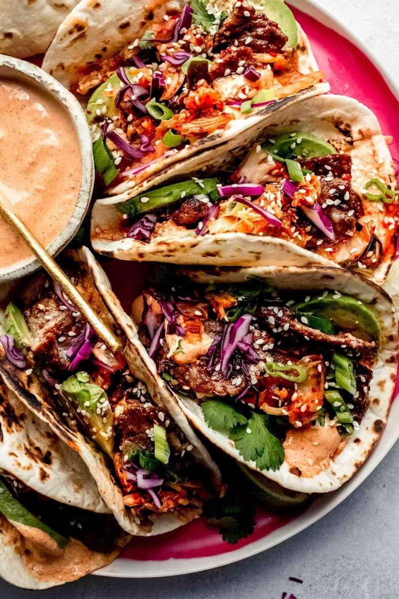 Korean BBQ Beef Tacos