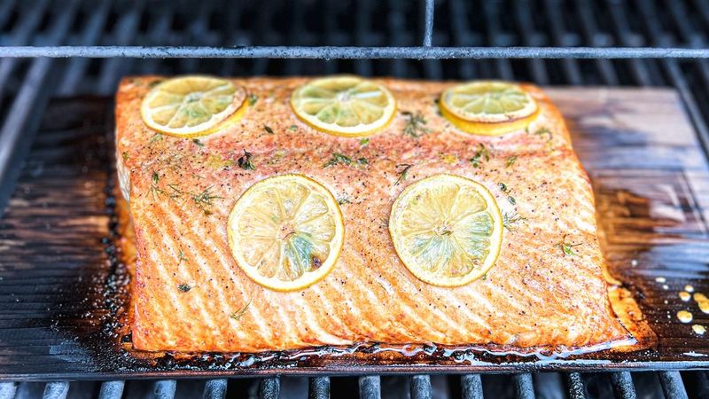 Cedar-Planked Salmon With Herb Butter