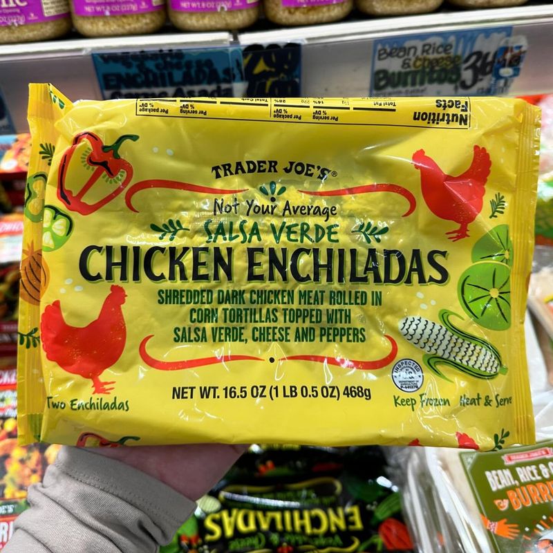 2. Trader Joe's Salsa Verde Chicken Enchiladas