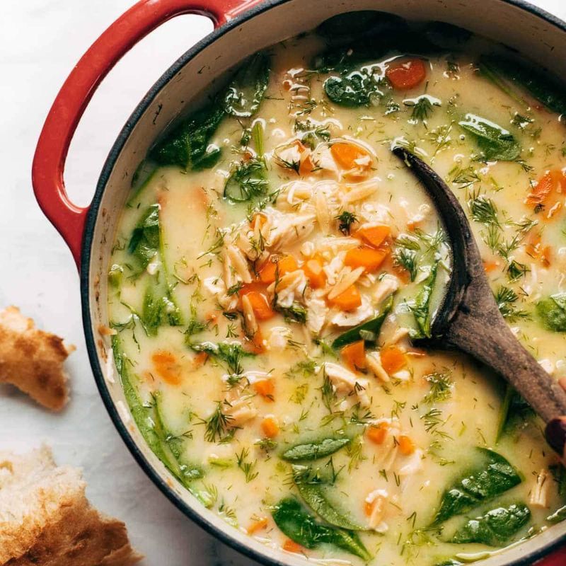 One-Pot Lemon Chicken Orzo Soup