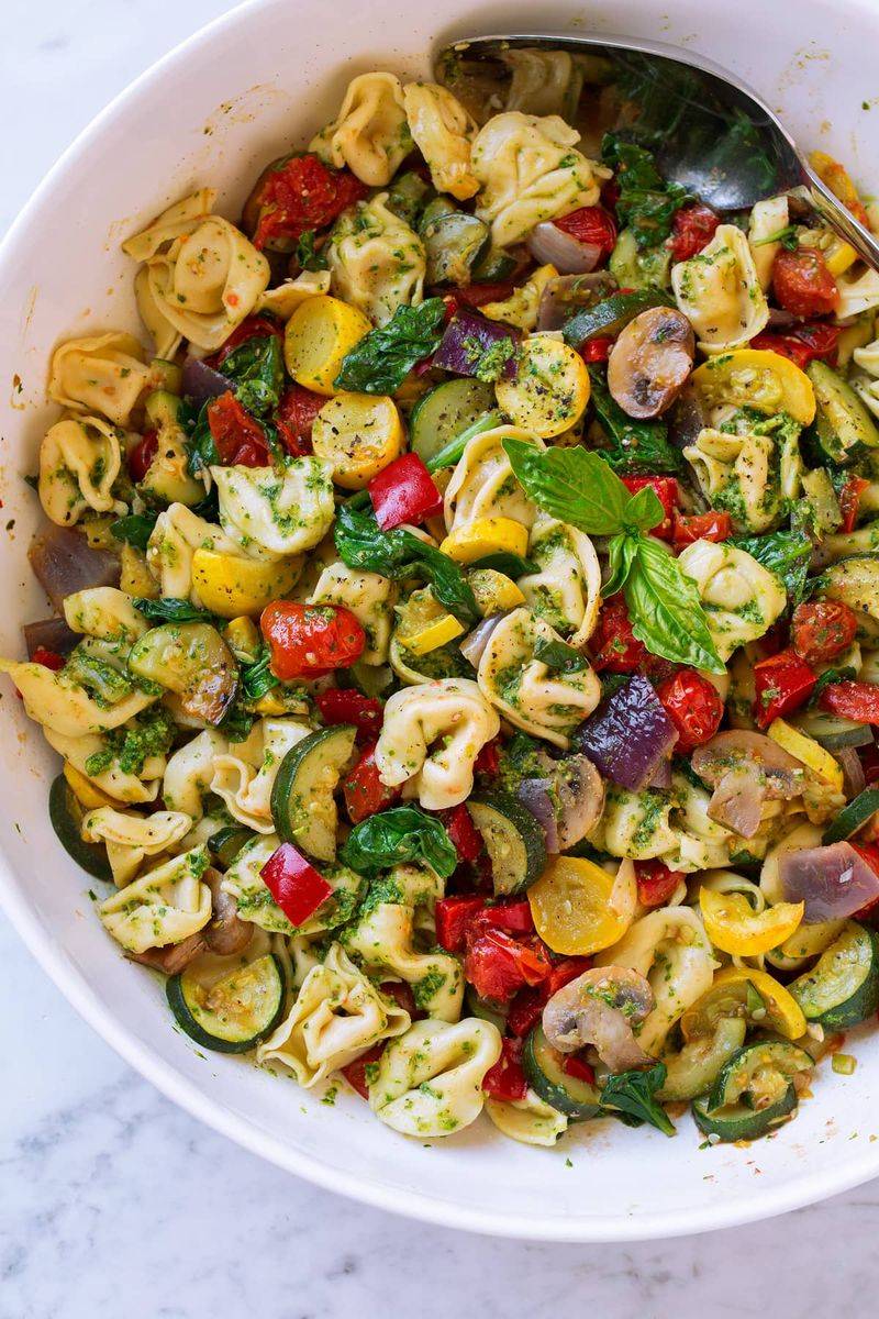 Pesto Tortellini With Veggies