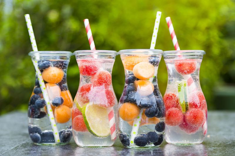Swap Soda For Sparkling Water With Fruit