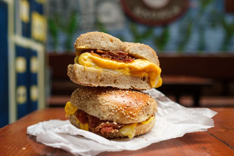 Leo’s Bagels – Bacon, Egg & Cheese on an Everything Bagel