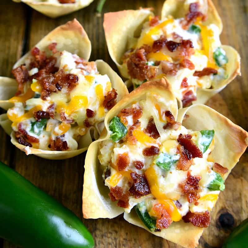 Jalapeño Popper Wonton Cups