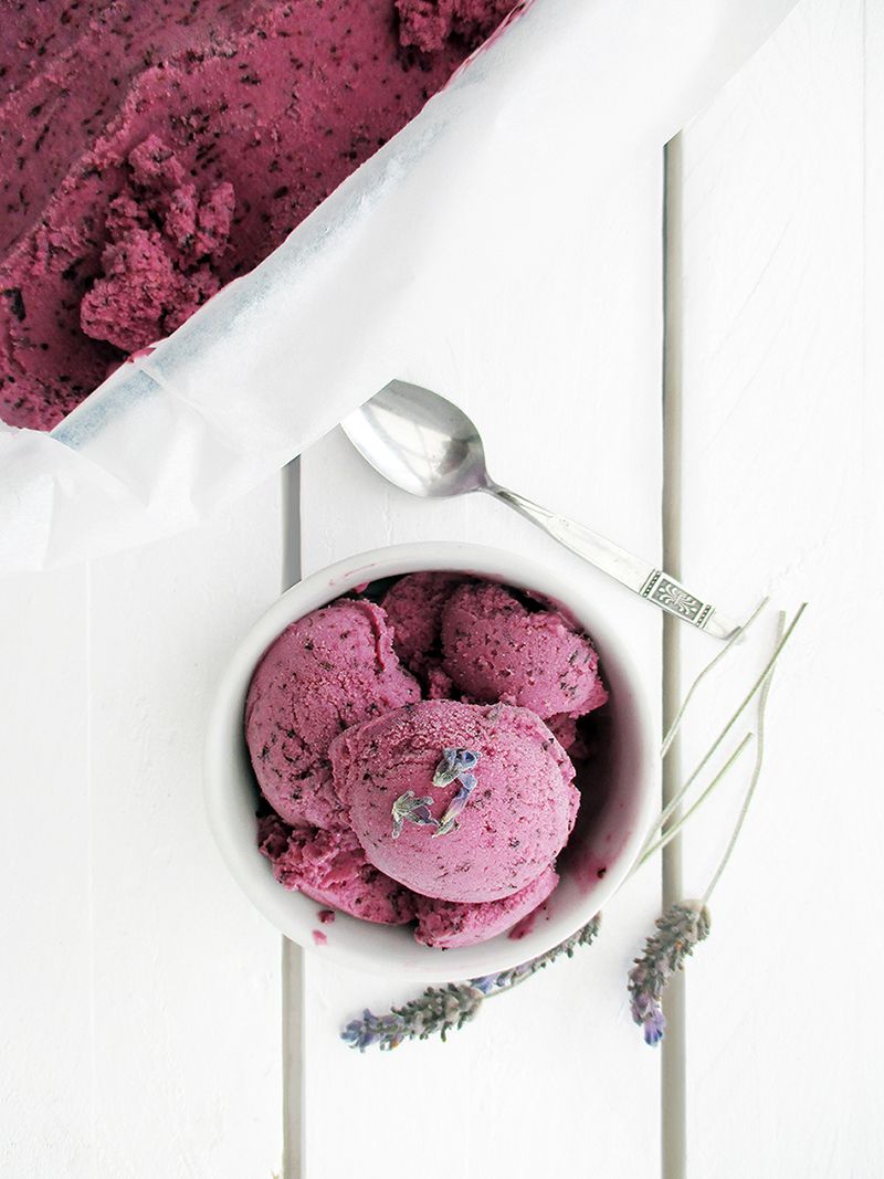 Raspberry Lavender Sorbet