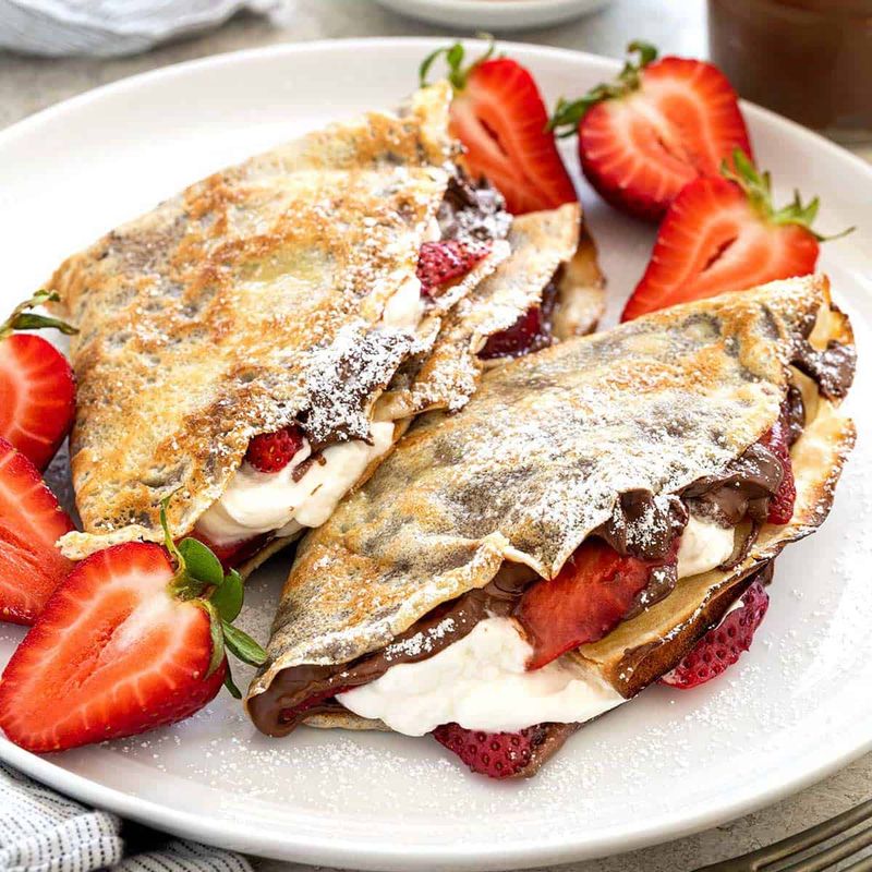 Crepes With Nutella And Strawberries