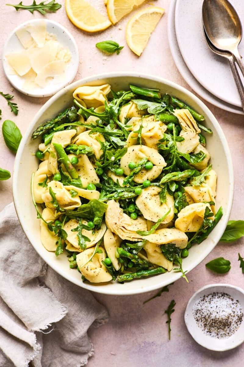 Snap Pea And Ricotta Tortellini Toss